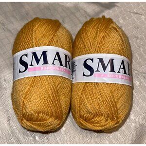 2 Skeins Smart Superwash Norway DK Wt. Wool Yarn - 2025 3356 Gold 1.76 oz each